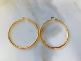 Thinner Gold Dipped Tube Hoops In 3 Sizes