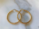 Gold Dipped Diamond Cut Tube Hoops Available In 3 Sizes