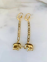 On Sale! Yellow Gold Dipped Evil Eye And Elephant Jewelry Set Or Sold Separately