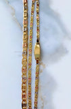 Tricolor Gold Dipped Chain Bracelets With Optional Necklace