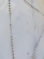 On Sale! White Gold Dipped Rosary Necklace