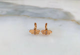 Rose Gold Dipped Butterfly Huggie Hoop Earrings