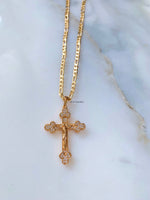 On Sale! Gold Plated Crucifix Necklace