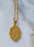 Gold Plated Virgin Mary Or Saint Ben Necklaces