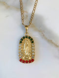 Large Our Lady Of Guadalupe (Mexican Flag Color)