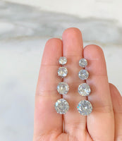 Sterling Silver CZ Studs In 5 Size Options