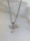 Yellow Or White Gold Plated Cupid Necklace