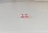On Sale! Rose Gold Plated CZ Pink Studs