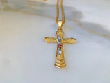 Large Unisex Gold Plated Crucifix In 2 Styles