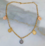 Tricolor Gold Plated Breakable Saint Benedict Jewelry Set