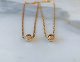 Gold Plated Floral CZ Ball Necklace In 2 Styles