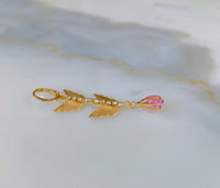 Gold Plated Butterfly Drop Earrings