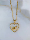 Gold Plated Elephant Heart Necklace In Two Colors
