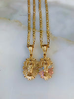 Floral Shaped Mary Necklace In 2 Styles