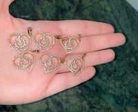 Gold Plated Bling Heart