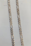 White Gold Plated Thick Figaro Chain