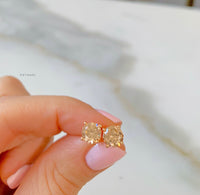 Small Champagne Diamond Inspired Studs