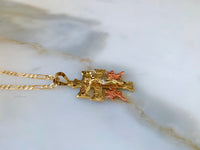 Tricolor Caravaca Crucifx Necklace