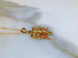 Tricolor Caravaca Crucifx Necklace