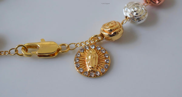 United in Love Miraculous Medal Catholic Rosary Bracelet Golden. Item#  GRSBRC-2 : Amazon.in: Jewellery