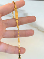 Gold Plated Youth ID Bracelet And/Or Necklace