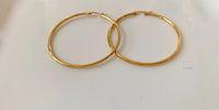 Classic Gold Plated Hoops In 5 Size Choices