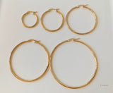 Classic Gold Plated Hoops In 5 Size Choices